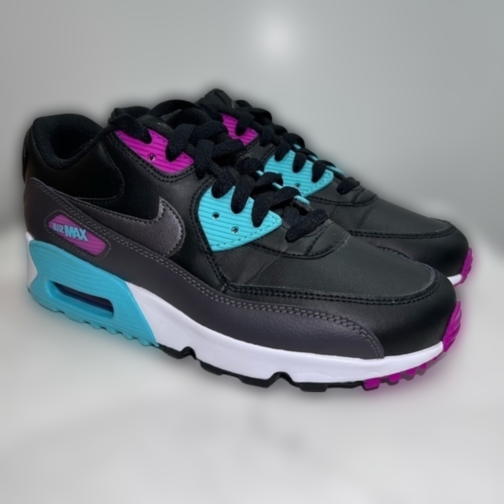 Nike Air MAX Sneakers - Black, Teal, and Purple